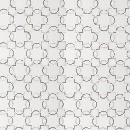 MSI Bianco Quatrefoil 12 in. x 12 in. x 10mm Polished Marble Mesh-Mounted Mosaic Tile (5 Sq. ft./Case)