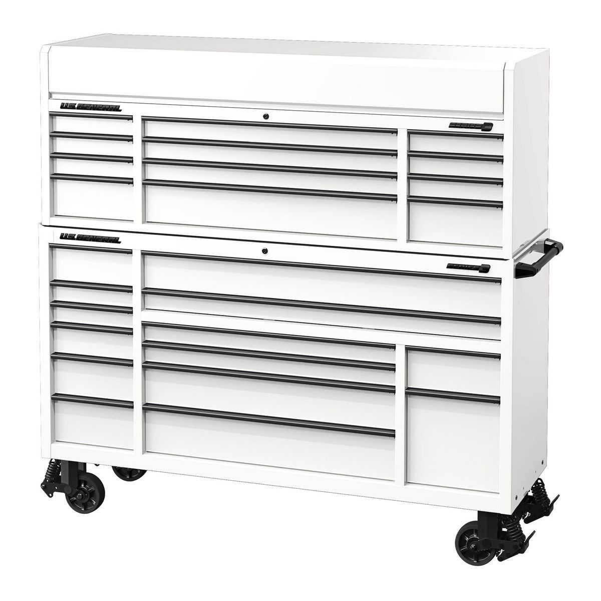 U.S. GENERAL 72 in. x 22 in. Triple-Bank Roll Cab, Series 3, Slate Gray