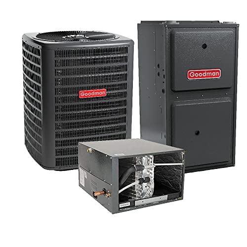 Goodman 3 Ton 15.2 SEER2 Single Stage Air Conditioner GSXH503610 and 92% AFUE Multi-Speed Gas Furnace Horizontal System