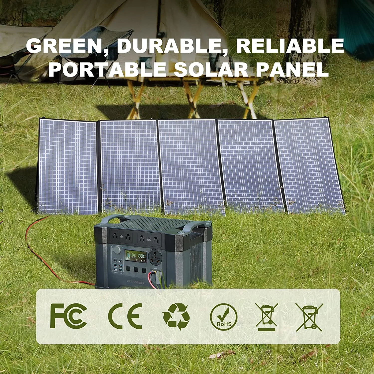 ALLPOWERS S2000 PRO 2400W 1500Wh Portable Power Station for Camping RV Home Emergency off-Grid, MPPT Solar Generator Backup Battery Charger with 30A AC Outlet, UPS Function