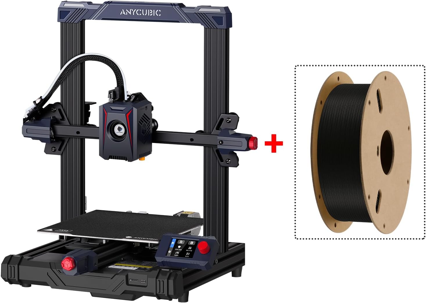 (High Speed Black) Anycubic Kobra 2 Neo 3D Printer Upgraded 250mm/s Faster Printing Speed and ANYCUBIC High Speed 3D Printer Filament