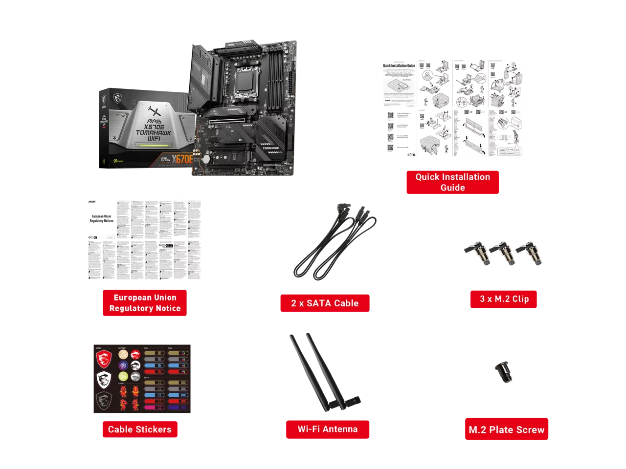MSI MAG X670E TOMAHAWK WIFI AM5 AMD X670E SATA 6Gb/s ATX Motherboard
