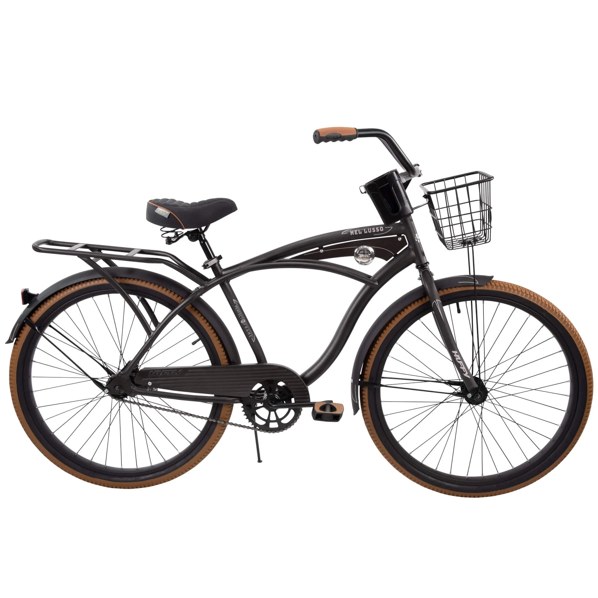 Huffy 26” Nel Lusso Men's Cruiser Bike, Matte Black