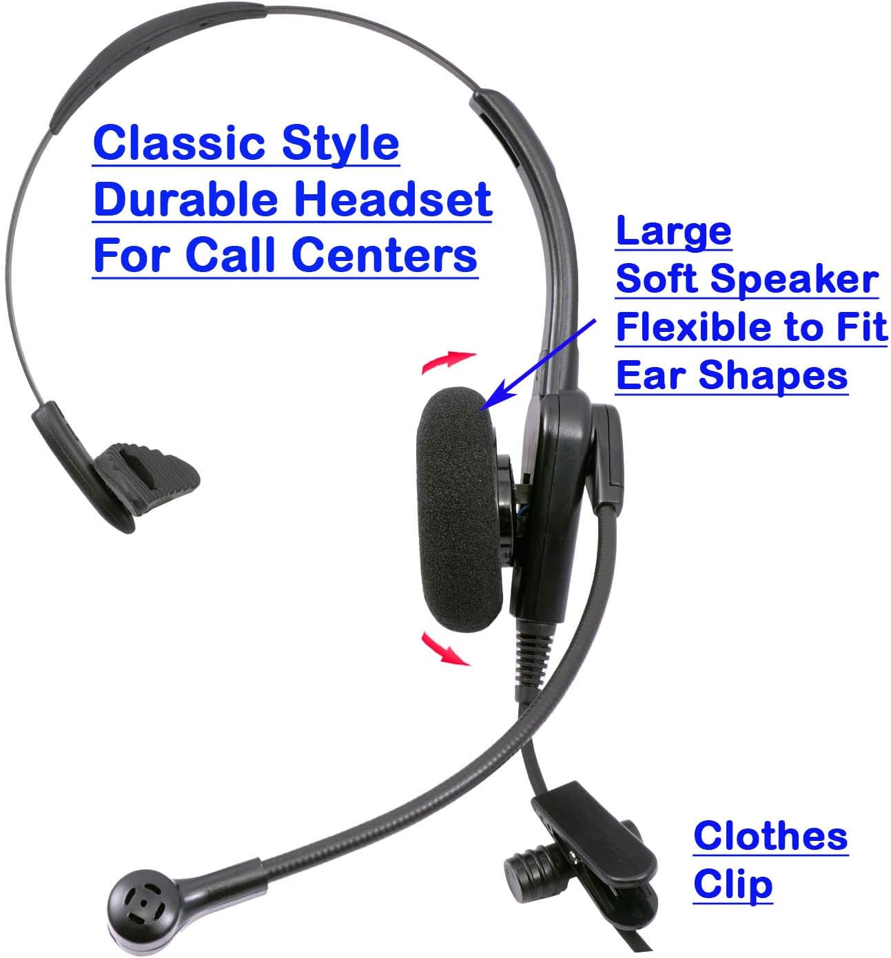 Phone Headset Compatible with Avaya Nortel Phone 1120e 1140e 1150e 1165e 1210 1220 1230 3903 3904 3905 - Classic Style Noise Cancelling Mic Headset