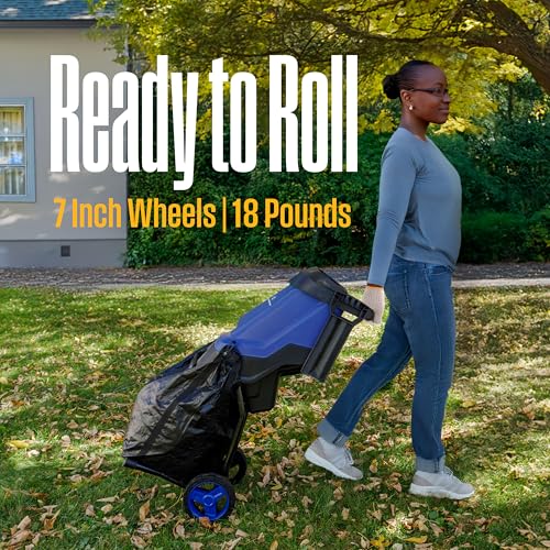 Westinghouse 1.7-Inch 15 Amp Corded Electric Mulcher Chipper Shredder with 12 Gallon Collection Bag for Easy Cleanup Ideal for Branches and Twigs