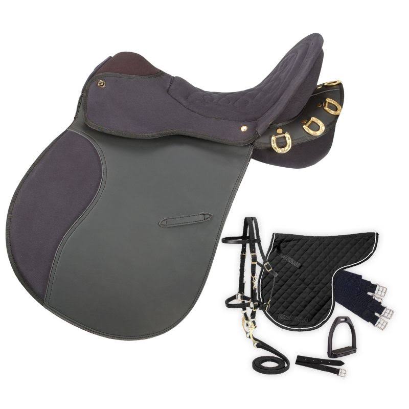 Tough-1 Eclipse Pro Am Trail Saddle Without Horn 6-Piece Package, Endurance