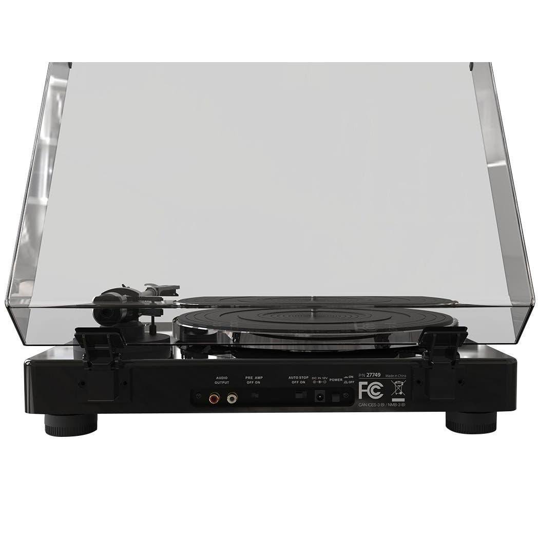 Monolith Turntable Black Compatible with Audio-Technica At100e Cartridge, Premium Construction, Phono Pre Amp