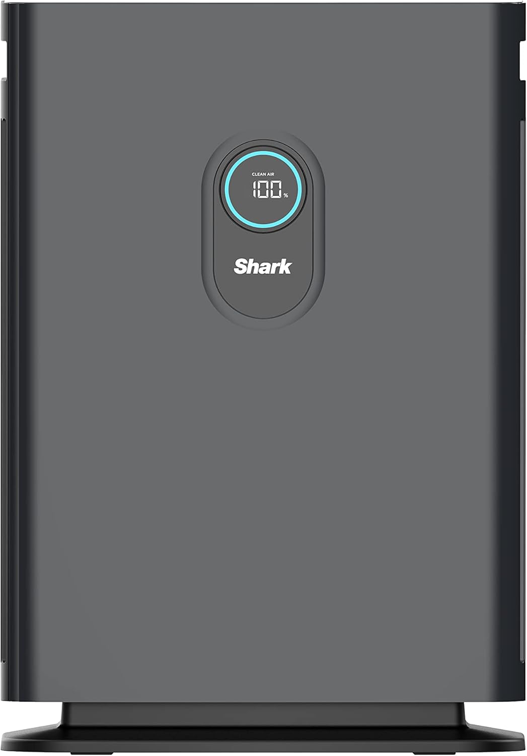 Shark HP102 Air Purifier with True HEPA, Microban Antimicrobial Protection, Cleans up to 500 Sq. Ft, Captures 99.98% of particles, dust, allergens, viruses, smoke, 0.1–0.2 microns, Odor Lock, White