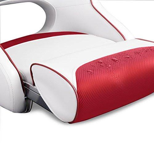 Leader Accessories Two Tone Captain&s Bucket Seat Boat SEAT, Red