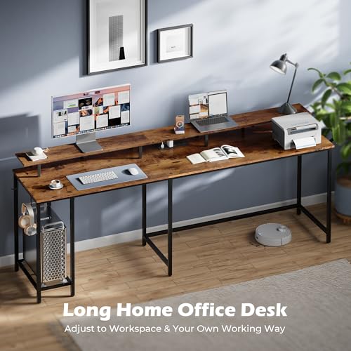 L Shaped Gaming Desk, Computer Desk with Power Outlets, LED Lighting, Home Office Desk,Grey