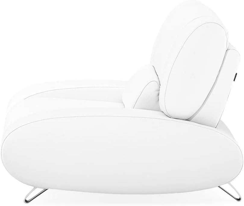 ZURI Modern Aspen White Microfiber Leather Chair