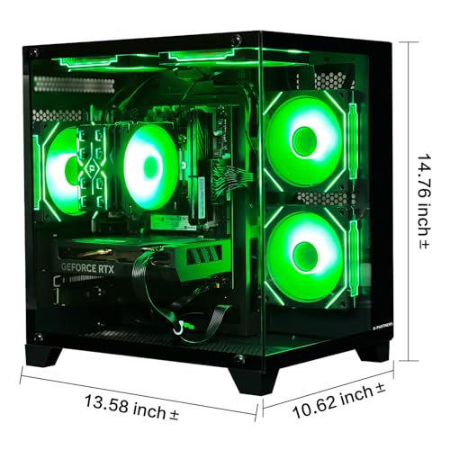 Gaming PC Desktop Computer,Intel Core i5 13400F,RTX 5060 8G,32GB DDR4 RAM 1TB SSD,ARGB Fan,Prebuilt Computer Tower for Gaming and Office