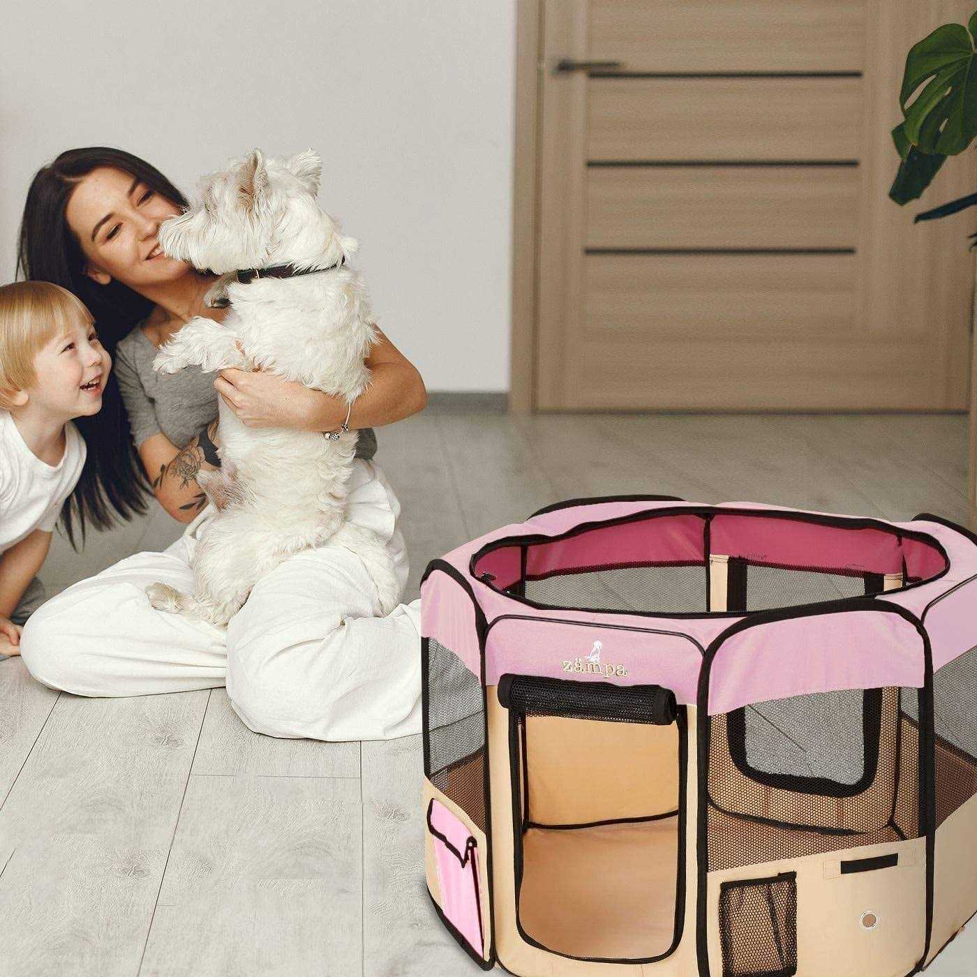 Zampa Portable Foldable Pet Playpen Exercise Pen Kennel - Pet Supplies online store