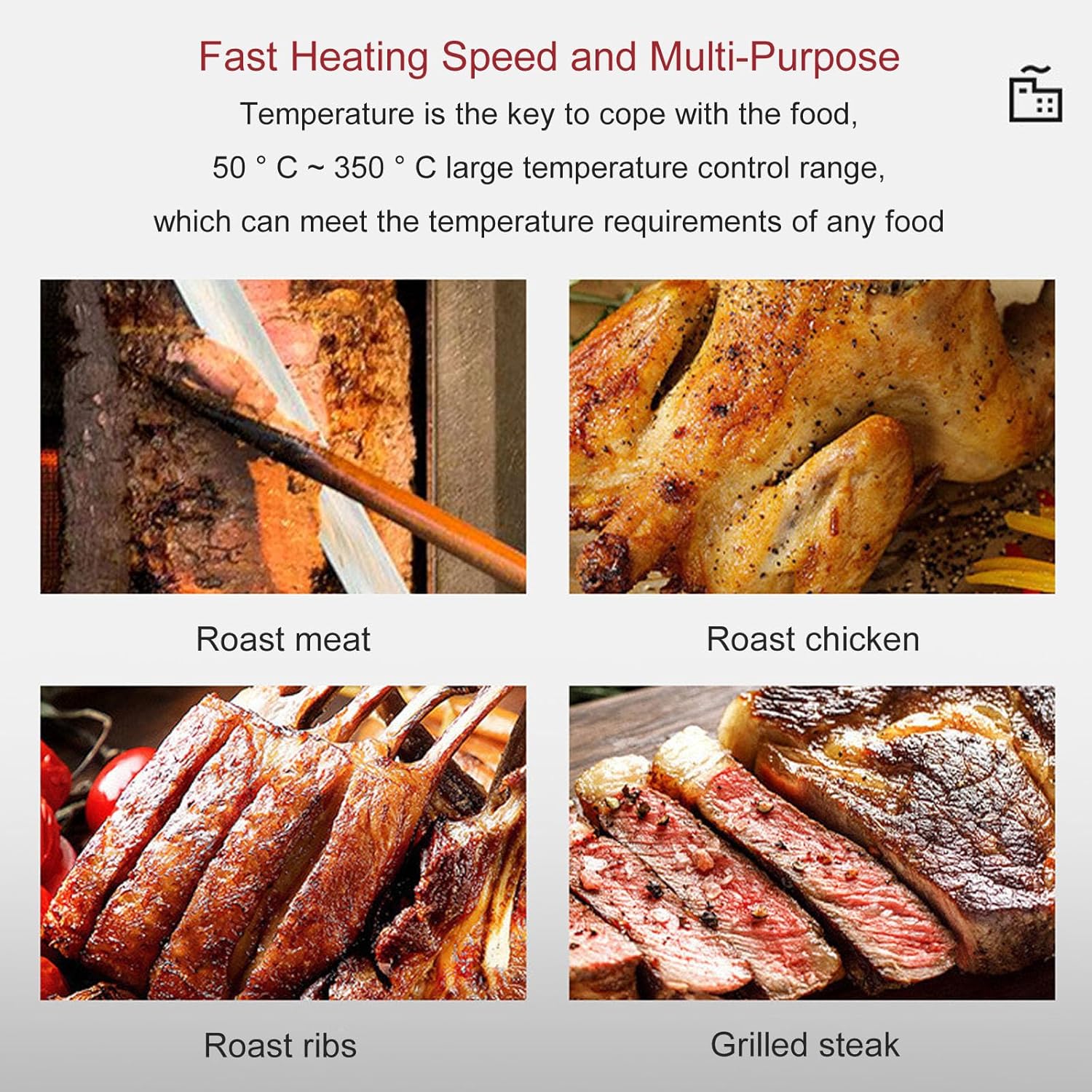 Vertical Chicken Rotisserie Oven, 3000W Electric Shawarma Grill Machine, Topcounter Doner Kebab Grill Machine Meat Grill Broiler with Double Heating Tubes, Commercial Gyro BBQ Grill Maker for Chicken
