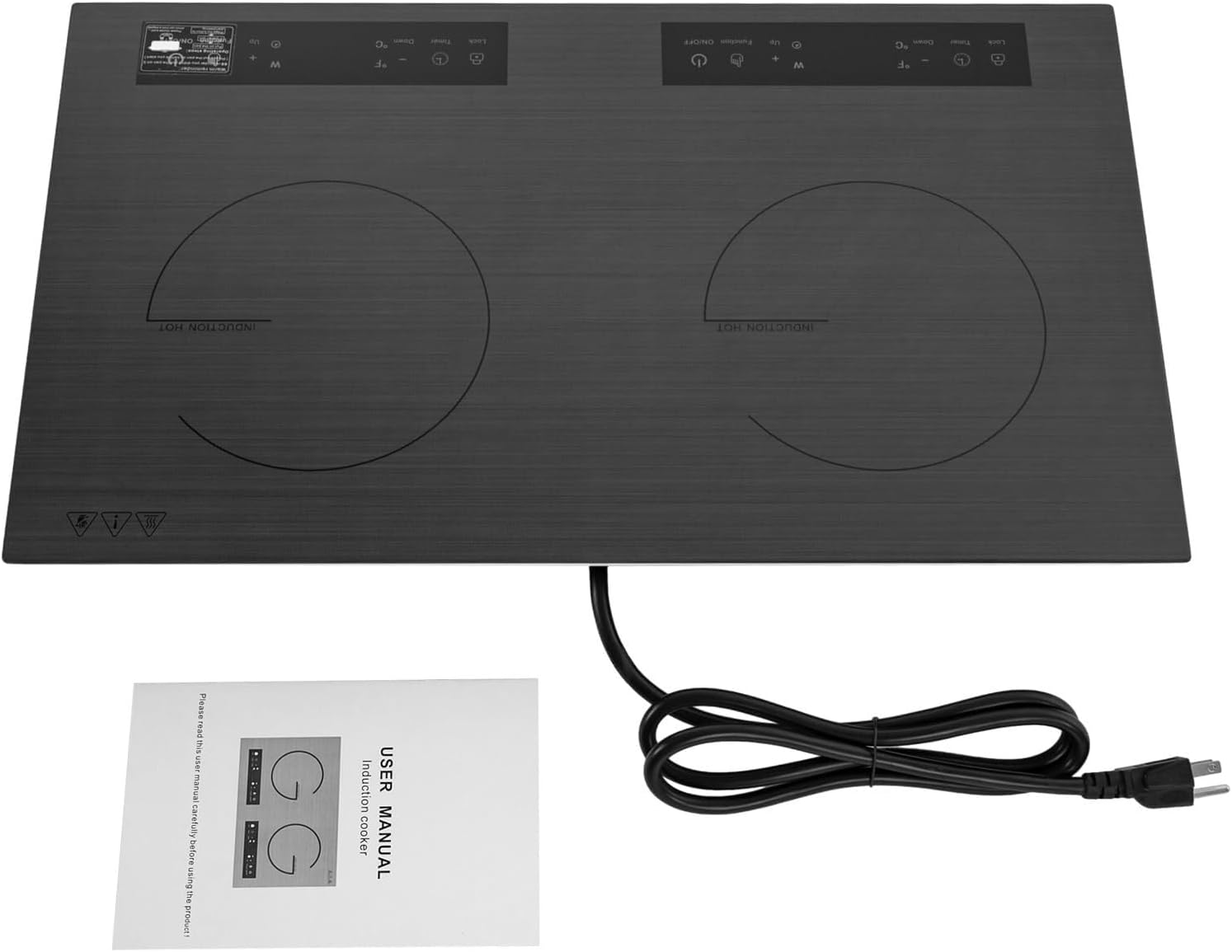 Double Induction Cooktop Double Induction Cooktop, 4000W 110V Induction stove top Knob Control, Portable Iduction Cooktop with 9 Power Levels