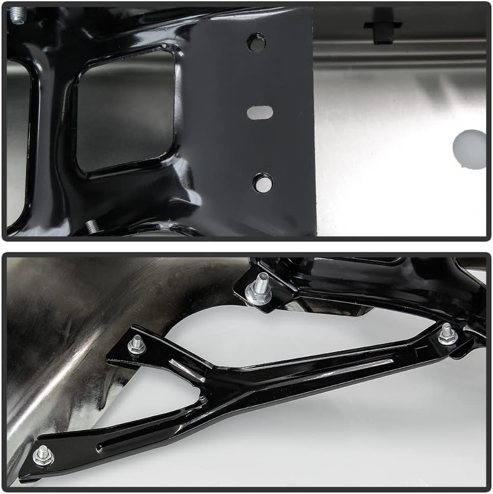 ACANII - For 2009-2018 Dodge Ram 1500 w/Dual Exhaust & Sensor Holes Only Chrome Steel Rear Step Bumper Complete Assembly