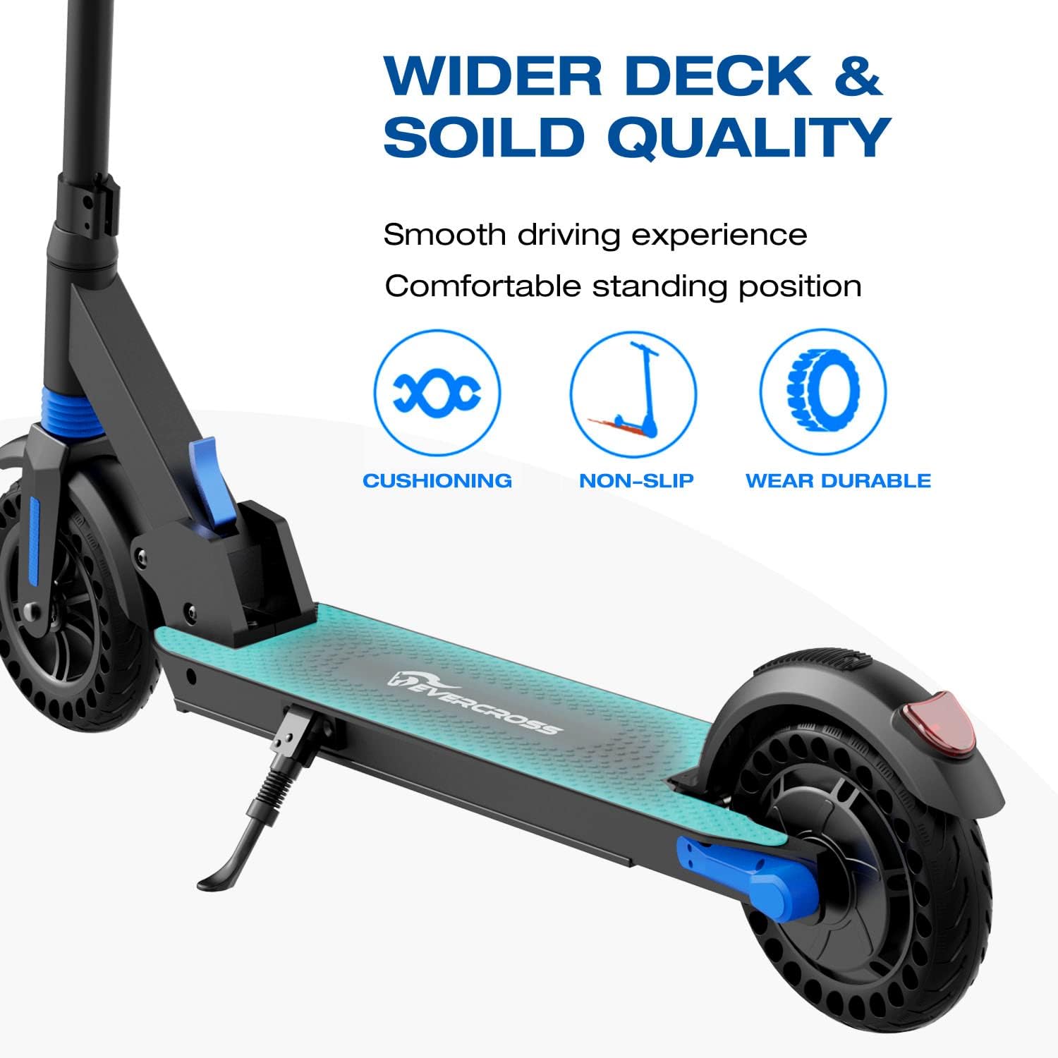 EVERCROSS Electric Scooter-8 inch Tires, Adult Folding Electric Scooter, Up to 15 Mph and 12 Miles, Adult Electric Scooter, With 3 Speed Modes and Dual Braking for Adults and Teenagers