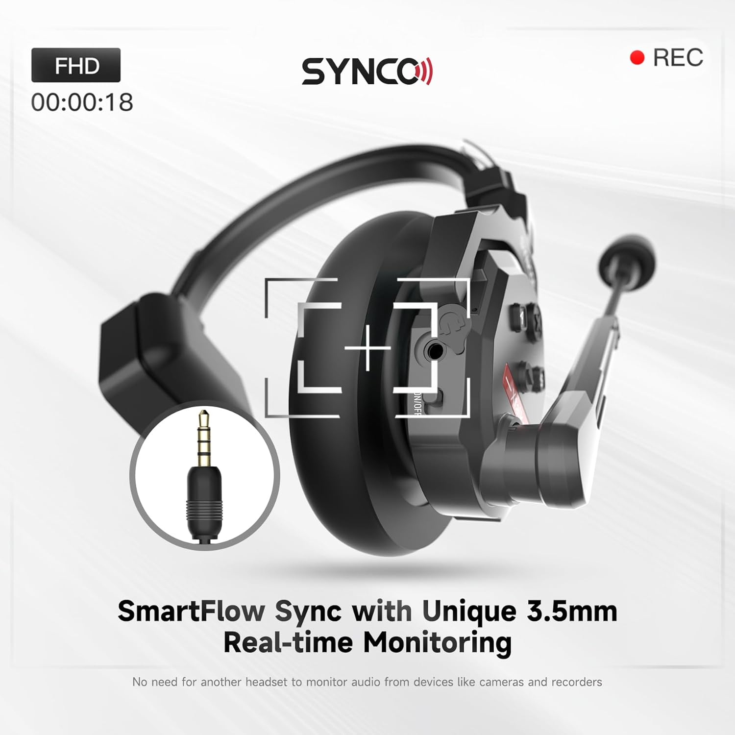 SYNCO XTalk X2 2.4GHz Wireless Headset with Microphone Intercom System Random Master Device Design for Movie Shoot Live Show Stage Performance (2PCS)