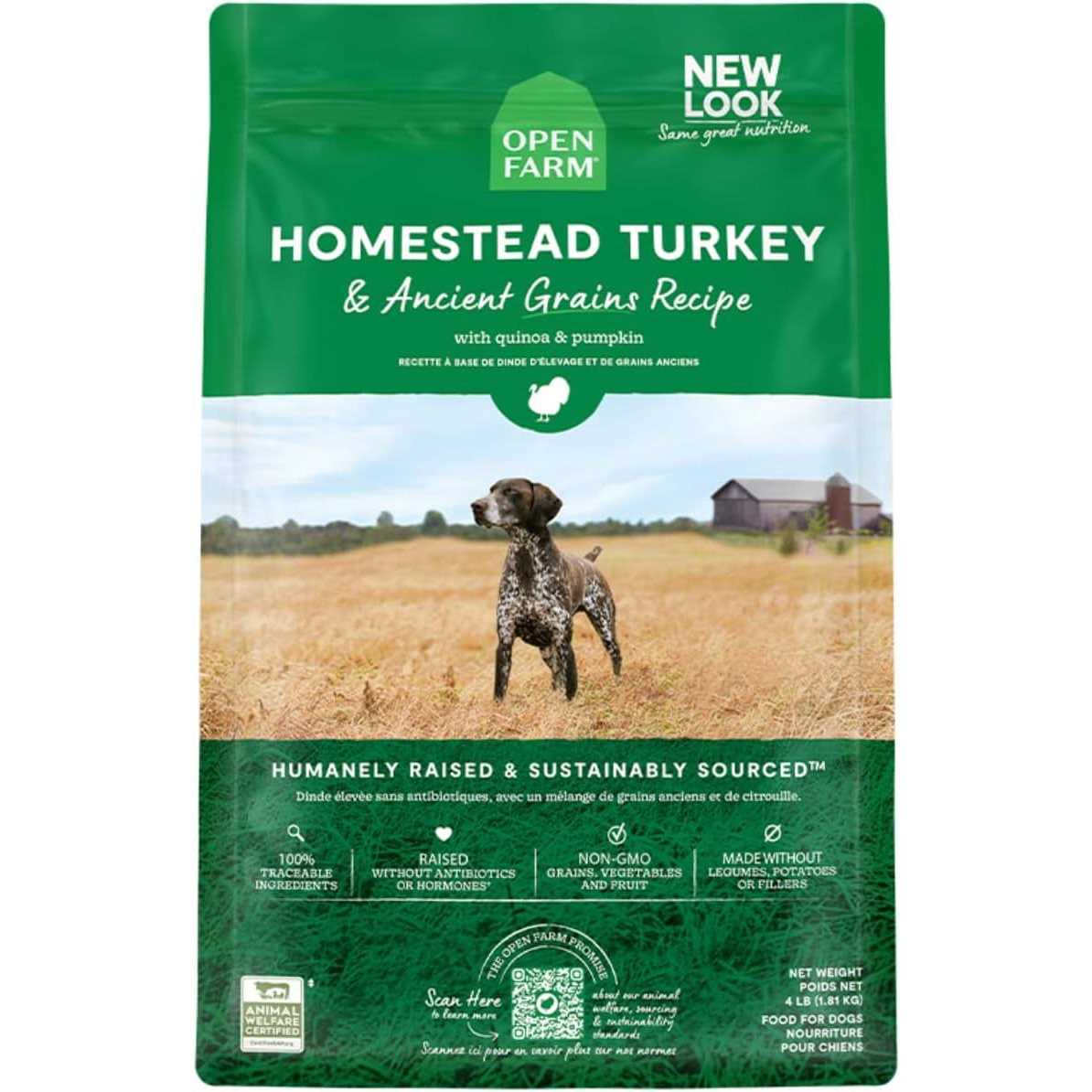 Open Farm Homestead Turkey Ancient Grains Dry Dog Food - Pet Supplies online store