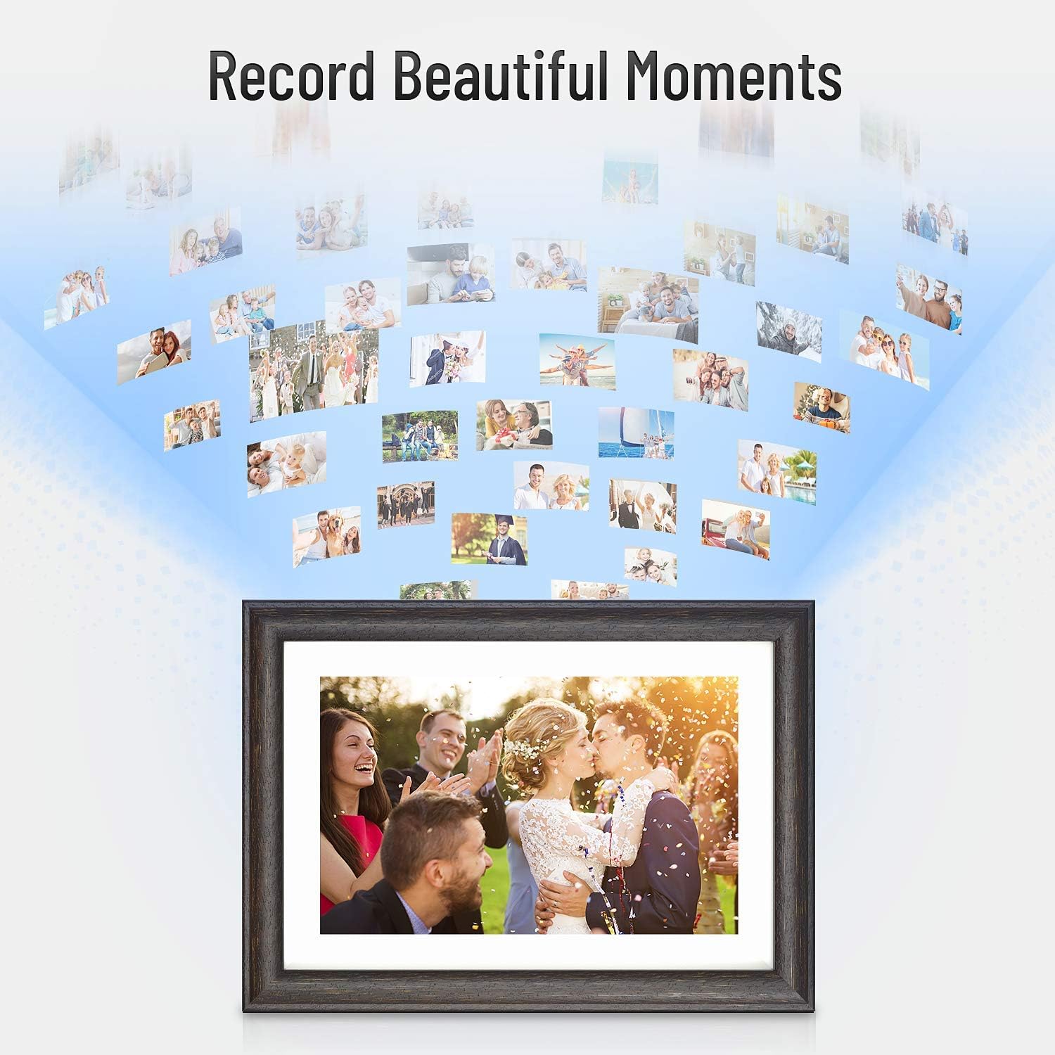 Digital Frame for Photos 10 inch with Slideshow Digital Picture Frame with HD IPS Display Picture Frame with Motion Sensor/Video/Background Music/Calendar/Clock/Auto-Rotate/Best Gifts by FLYAMAPIRIT