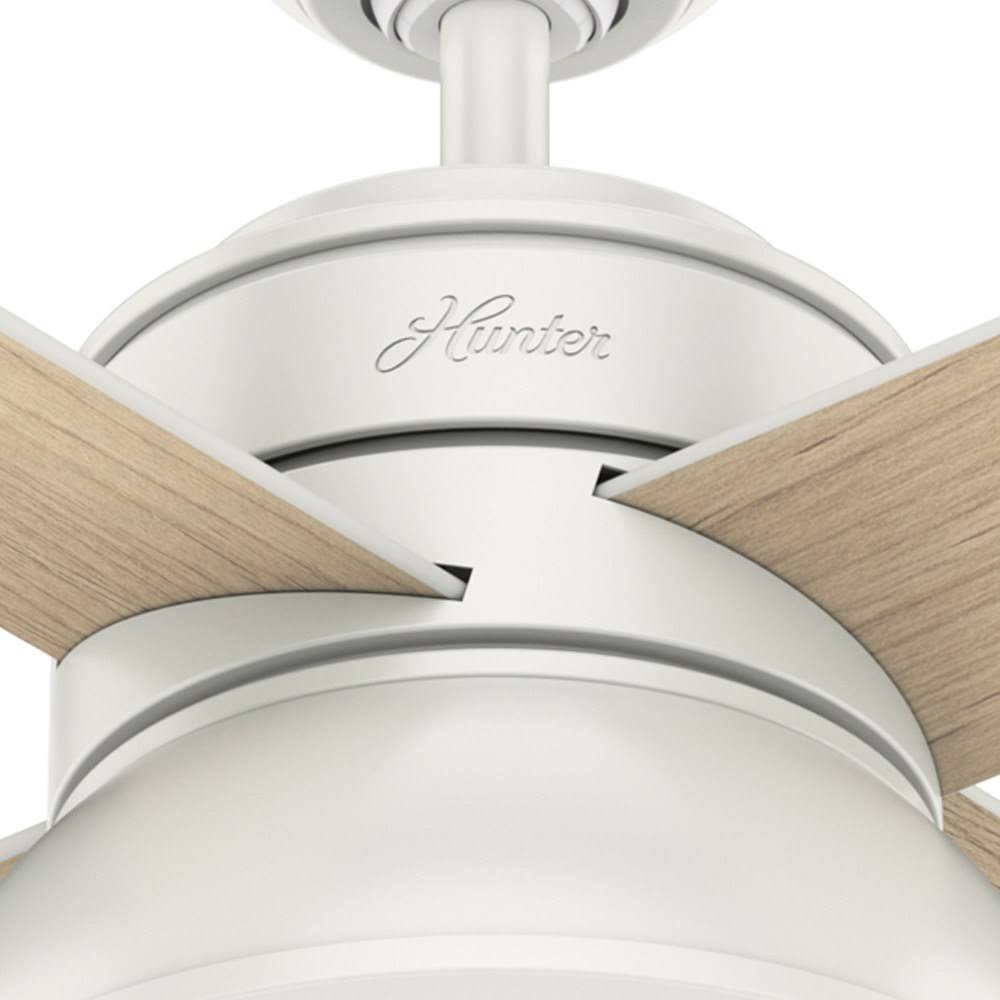 Hunter 54153 52 in. Loki Ceiling Fan with Light (Polished Nickel)