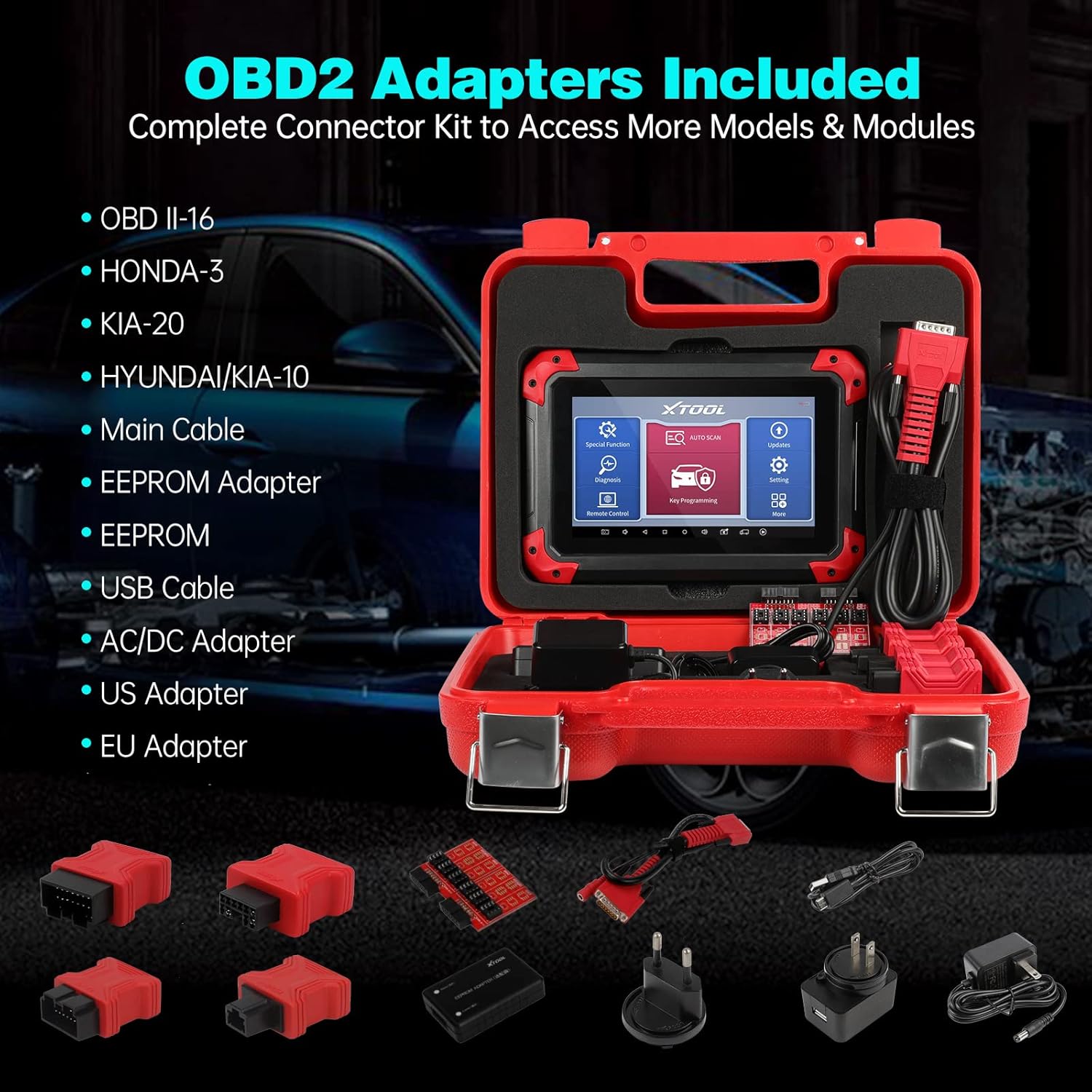 XTOOL X100 PAD Plus Automotive Key Programming Tool 2022 Newest, OE-Level All Systems Diagnostic, 23+ Services, ABS Bleed, Oil Reset, Throttle, Injector Coding, Air Suspension, 2 Years Free Update
