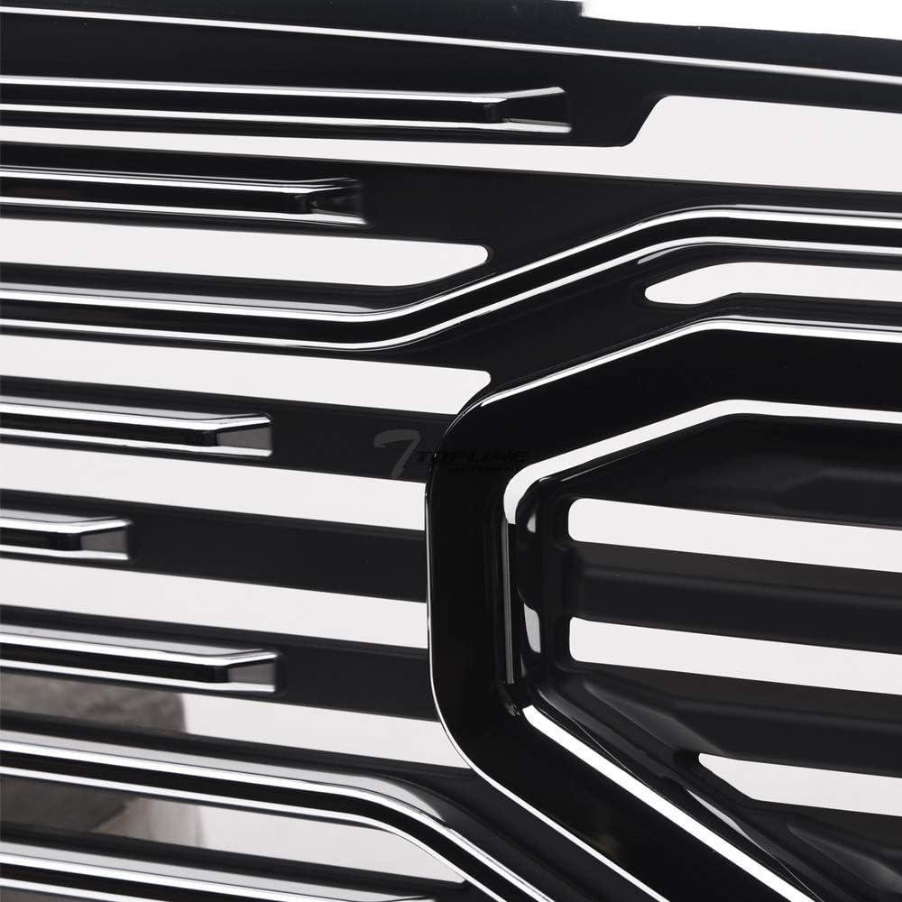 TLAPS 7422437799709 For Ram 1500 2013-2018 / Classic 2019-2022 Chrome Big Horn Style Horizontal Front Grille