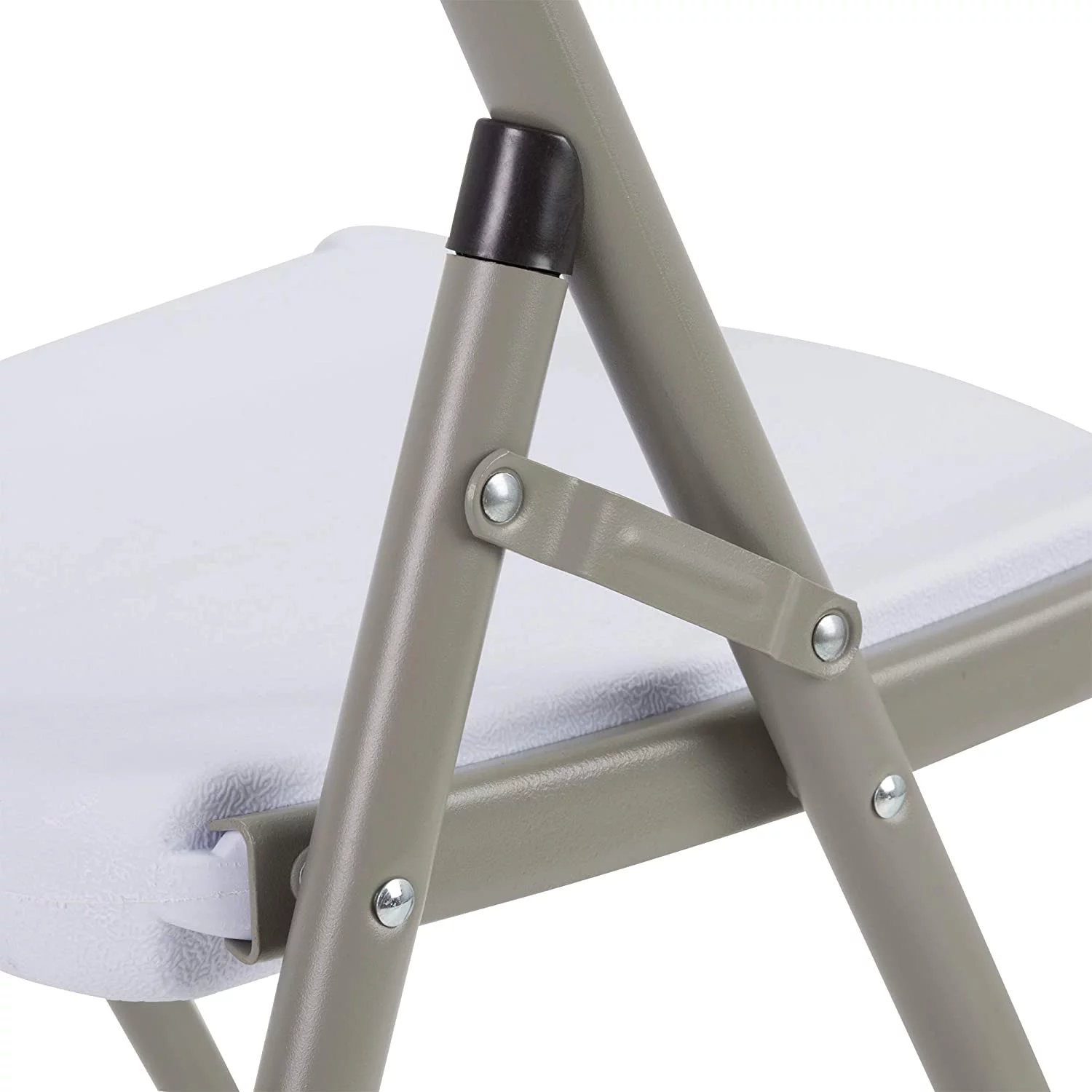 Blow-Molded Plastic Folding Chairs for Indoor/Outdoor Events, Commercial Event Chairs with 400-lb. Weight Capacity, Set of 4, White
