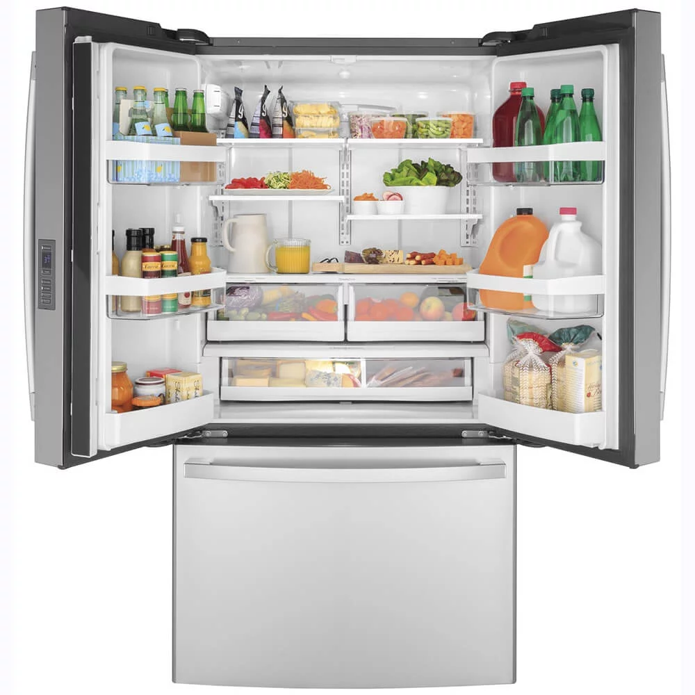 GE GWE23GYNFS 23.1 Cu. Ft. Stainless Steel Counter-Depth French-Door Refrigerator