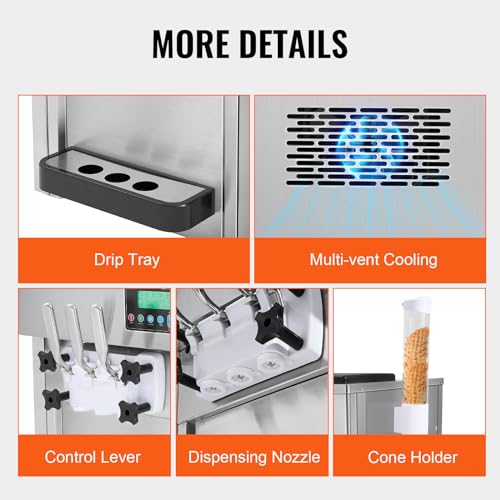 VEVOR Soft Serve Ice Cream Maker