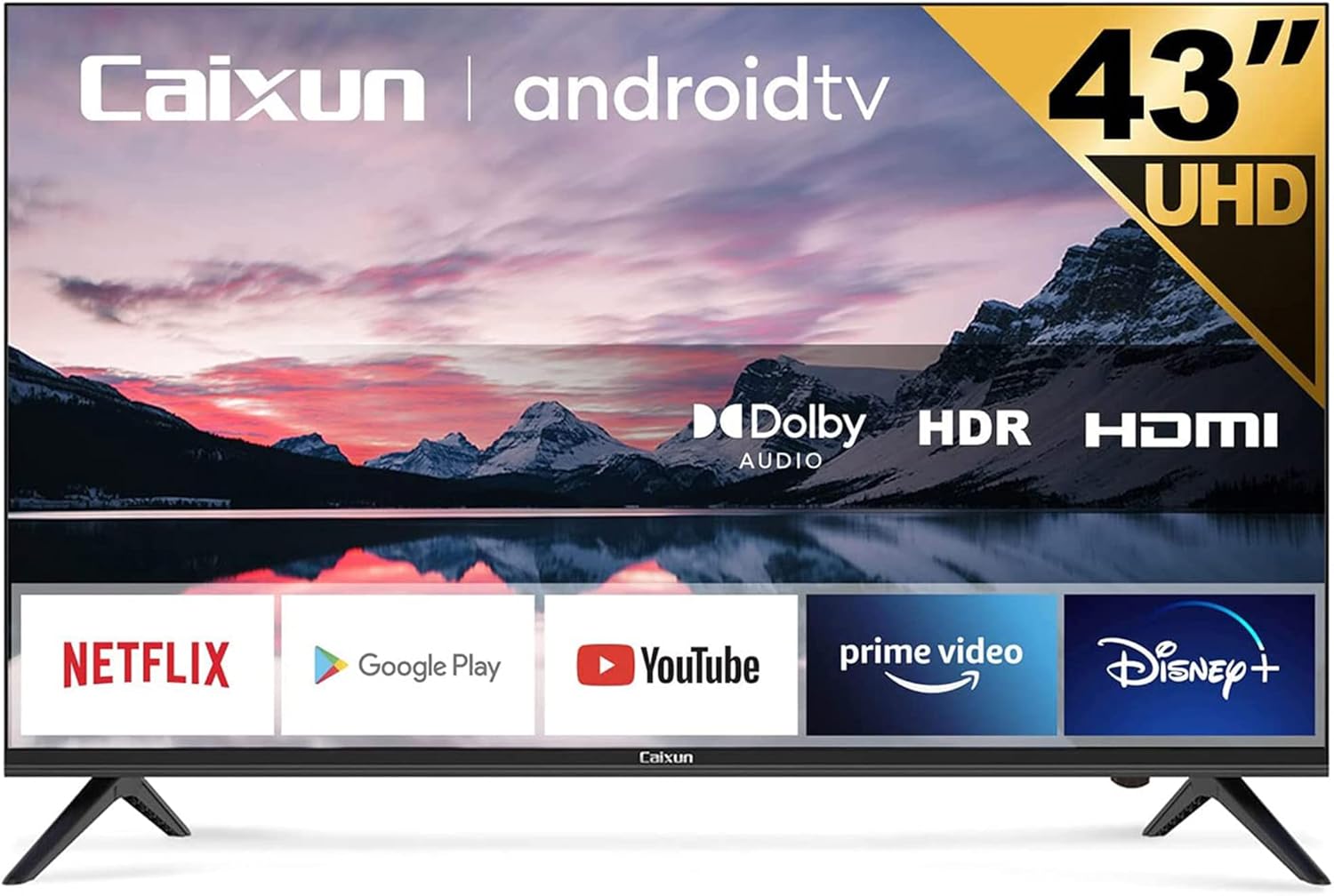 Caixun EC50S1A, 50 inch 4K UHD HDR Smart Android TV with Google Assistant (Voice Control), Screen Share, HDMI, USB, Wi-Fi, Bluetooth(2021 Model)