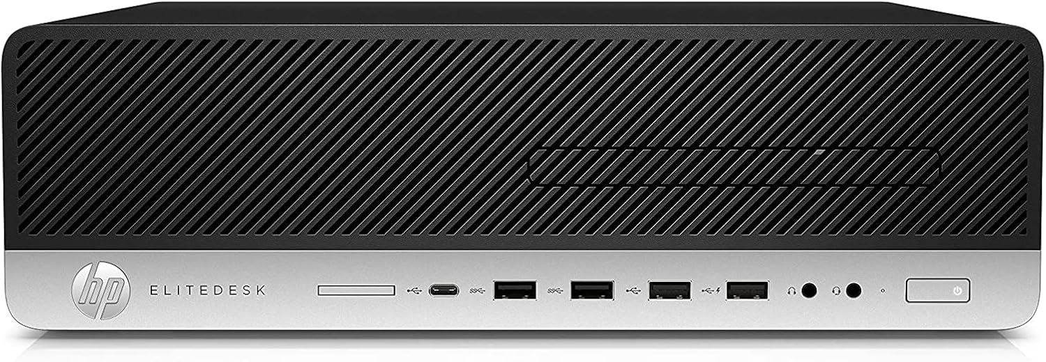 HP Elitedesk 800 G4-SFF, Core i5-8500 3.0GHz, 16GB RAM, 512GB Solid State Drive, DVDRW, Windows 11 Pro 64bit, (Renewed)