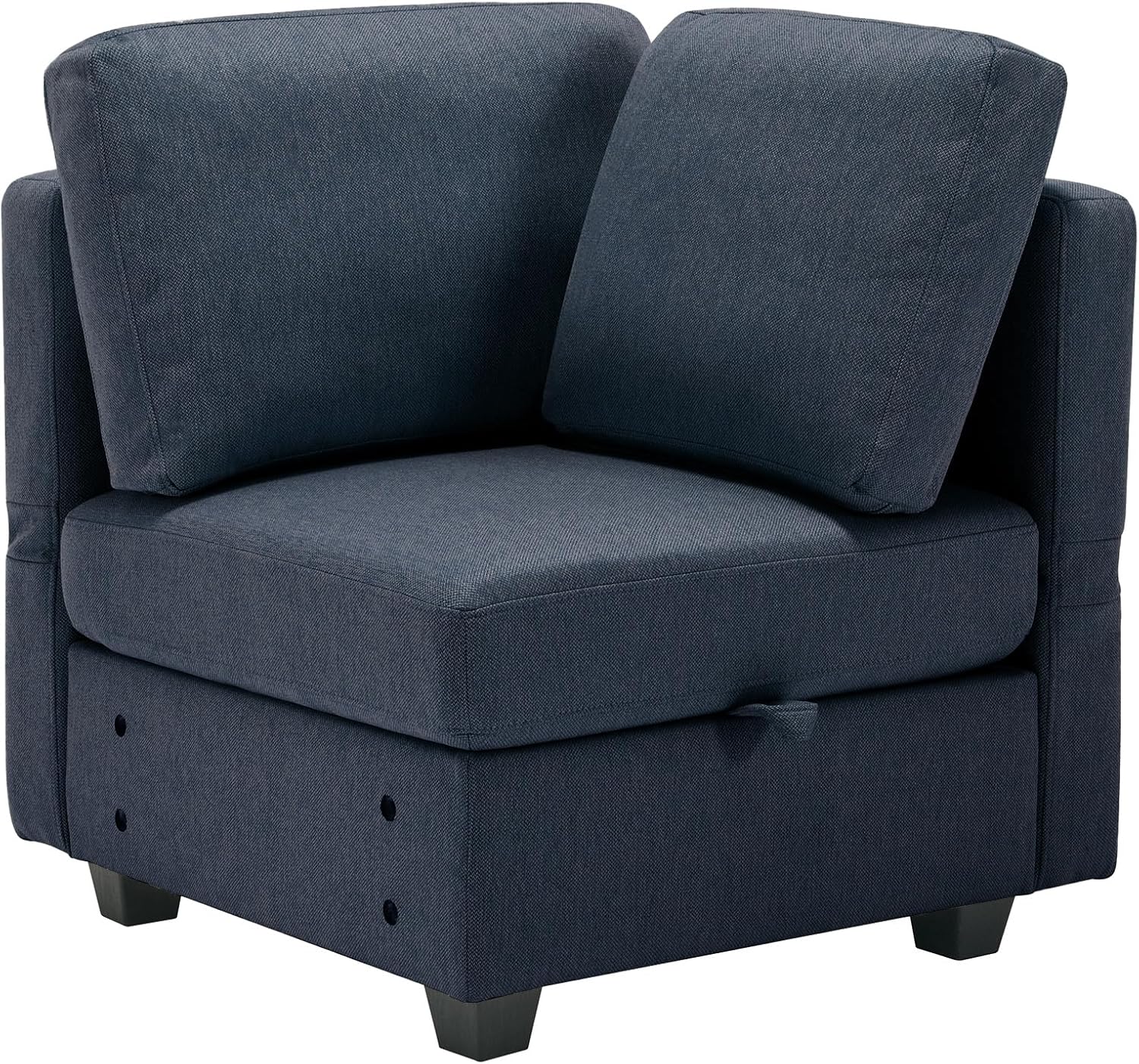 GOWE Modular Sectional Sofa U Shaped Sectional Couch with Ottoman, 7 Seat Modular Sofa with Chaise for Living Room, Adjustable Arms and Backs - Blue