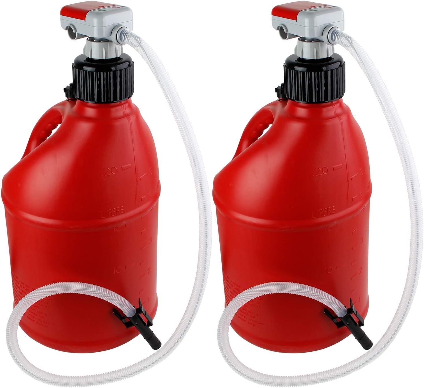 TERAPUMP 4th Gen Gas Can Fuel Transfer Pump / No More Gas Can Lifting, Fits numerous Gas Cans (Advanced Auto-Stop Sensor, & Flexible In-and-Out Take Hose)