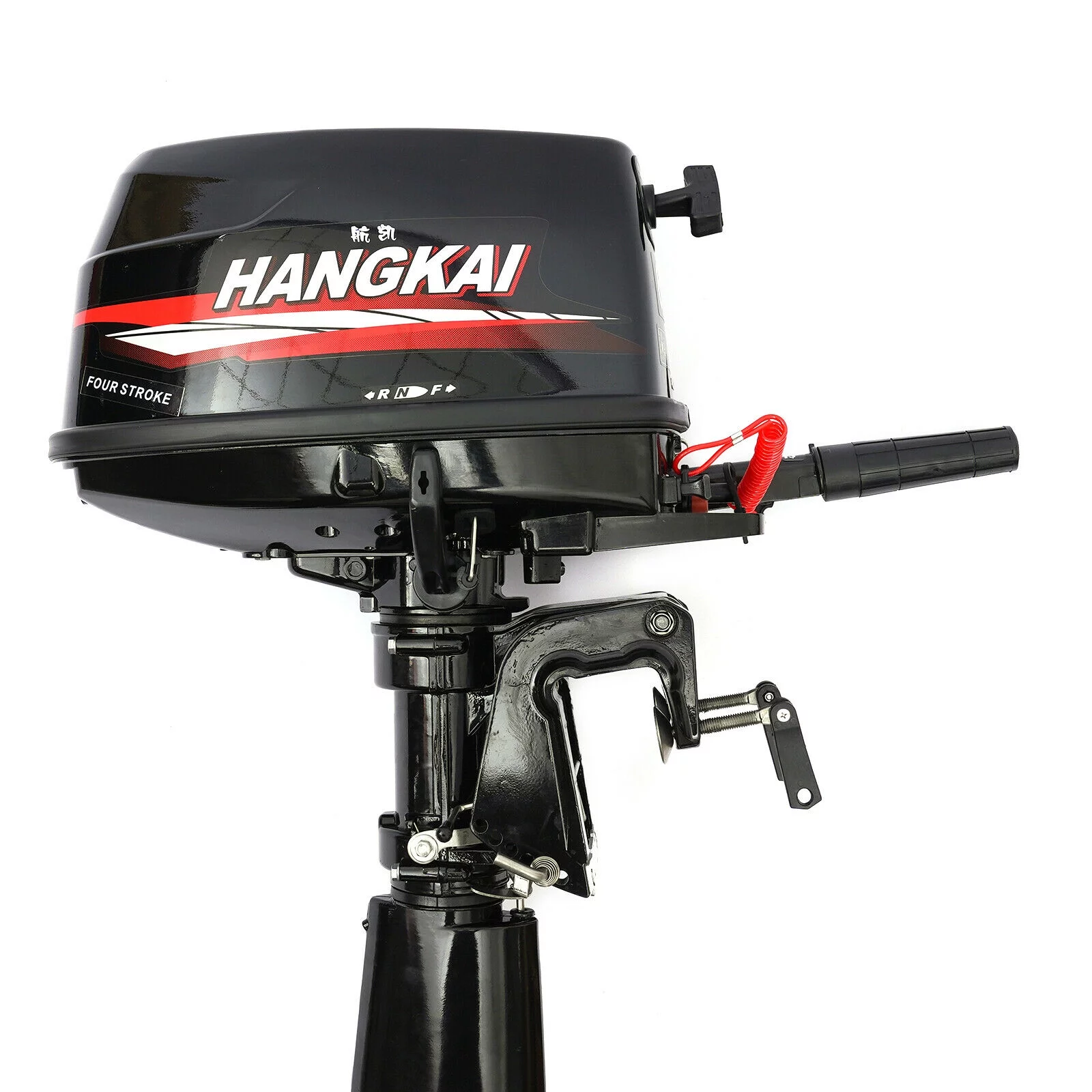 4 stroke 6.5 HP Outboard Motor Engine, 123CC 4800W Gasoline Power Boat Motor Engine with Water Cooling CDI System, Mud Motor Kit, Water Power Equipment for Plate Stern Plate Height of 17 Inches Boat… - Curated Treasures Market