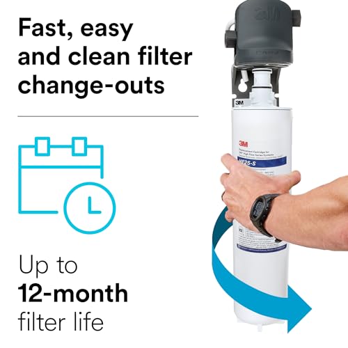 3M Water Filtration System for Commercial Ice Maker Machines ICE125-S, High Flow Series