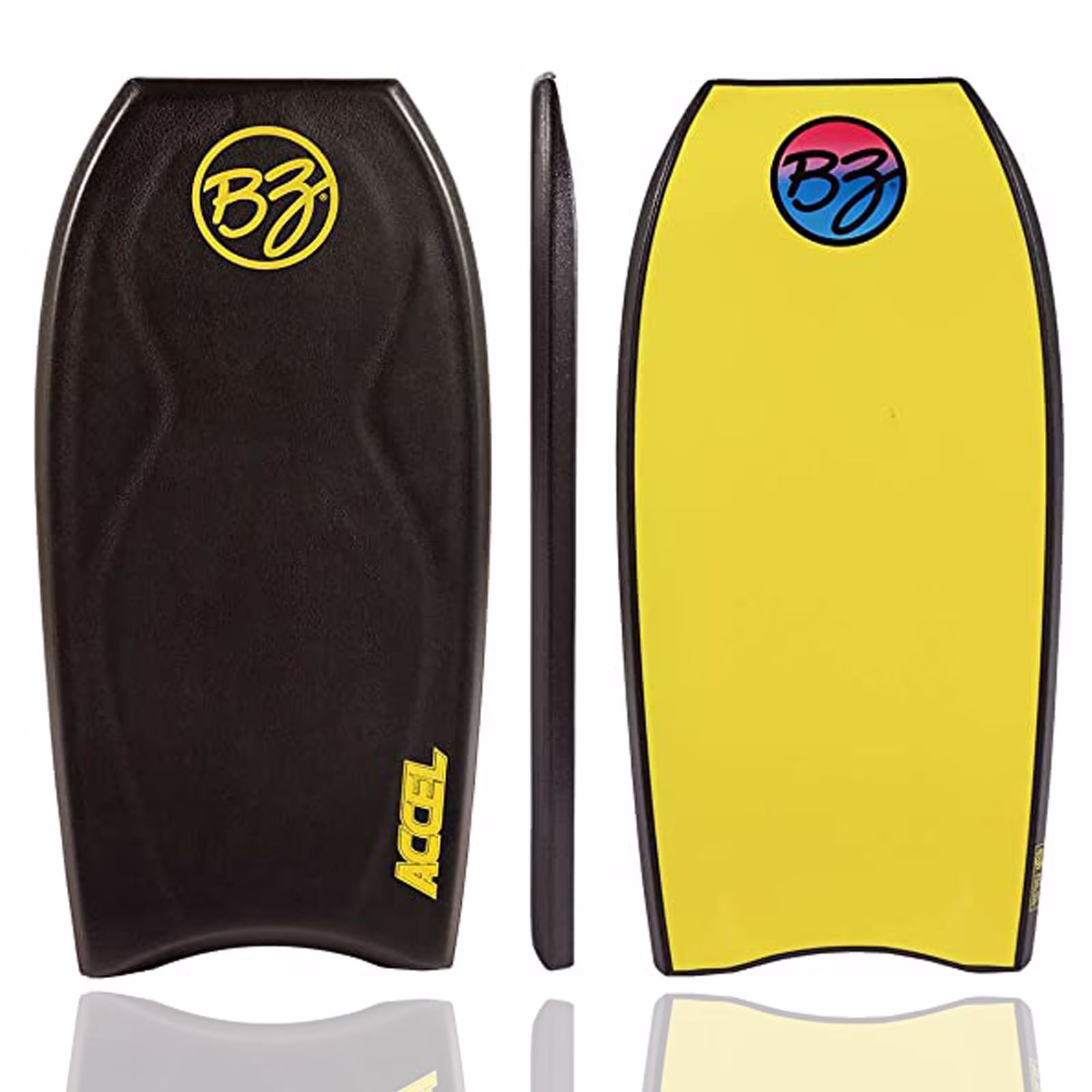 BZ Accel 40" Bodyboard - Black / Black / Royal Yellow