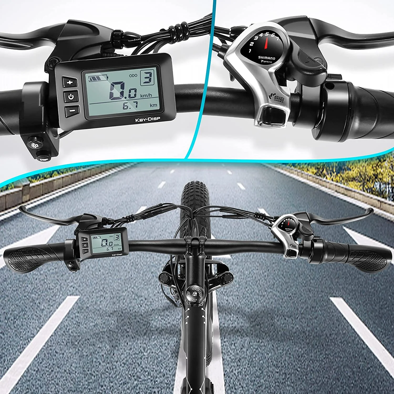 Vivi Electric Bike 26 x 4.0 Fat Tire Electric Bike 500W All Terrain Electric Bike 50 Miles Long Range Electric Mountain Bike Beach Bike Snow Bike