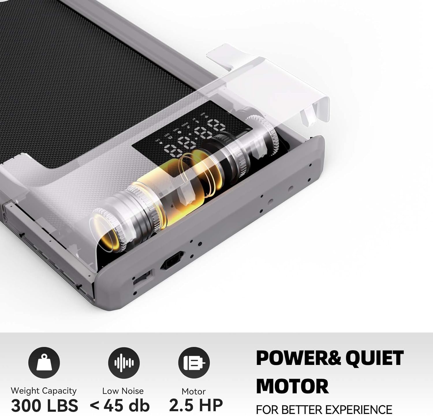 SupeRun Walking Pad, Under Desk Treadmill, Portable Treadmill with Remote Control LED Display, Quiet Walking Jogging Machine for Office Home Use