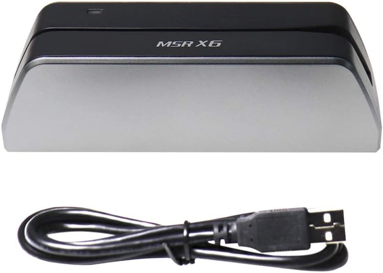 MSR X6 Swipe Card Reader Writer 3-Track USB MSRX6 Compatible w/ MSR206 MSR605X MSR606