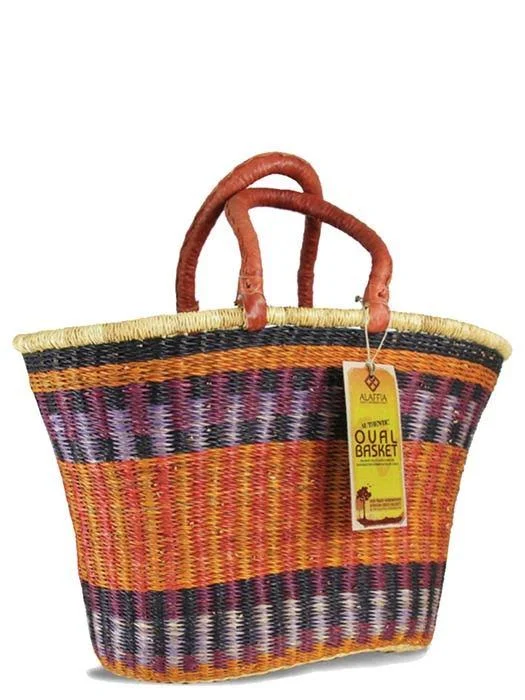 Alaffia Handwoven Oval African Basket