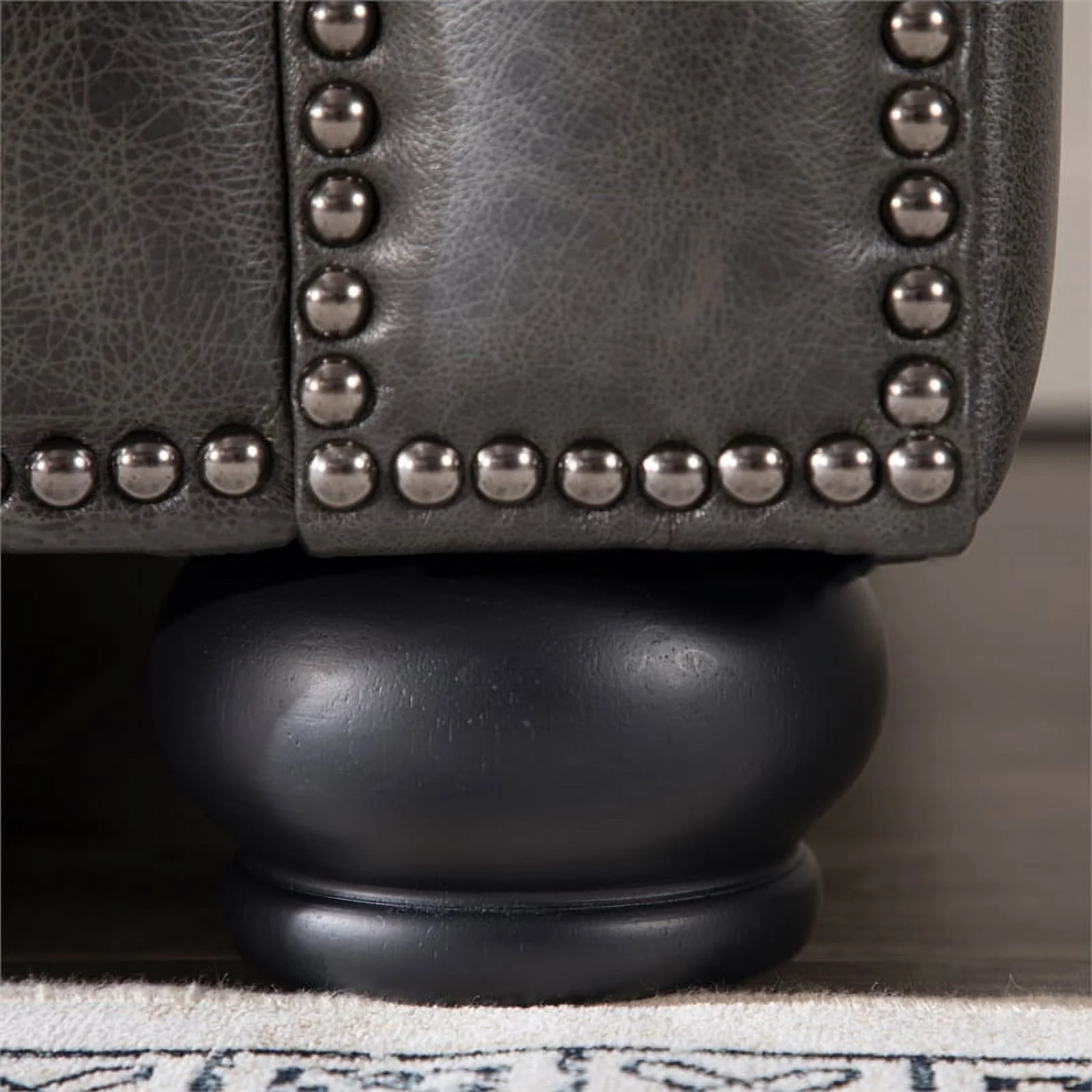 Brookfield Leather Chesterfield Sofa In Grey