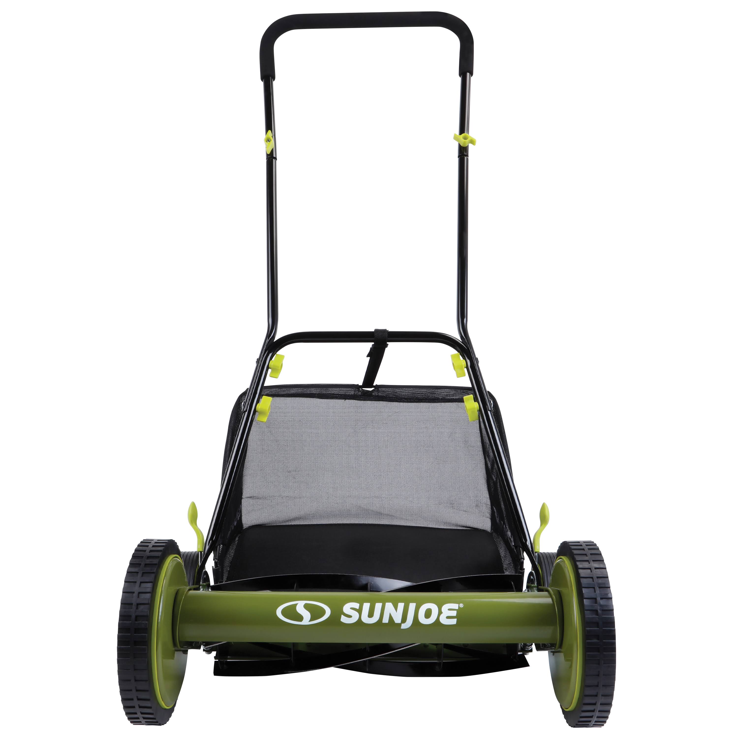 Sun Joe Manual Reel Mower with Grass Catcher, Black