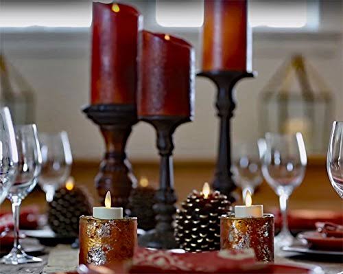 Luminara 4x22 Flameless Pine Cone Candle - Brown Unscented