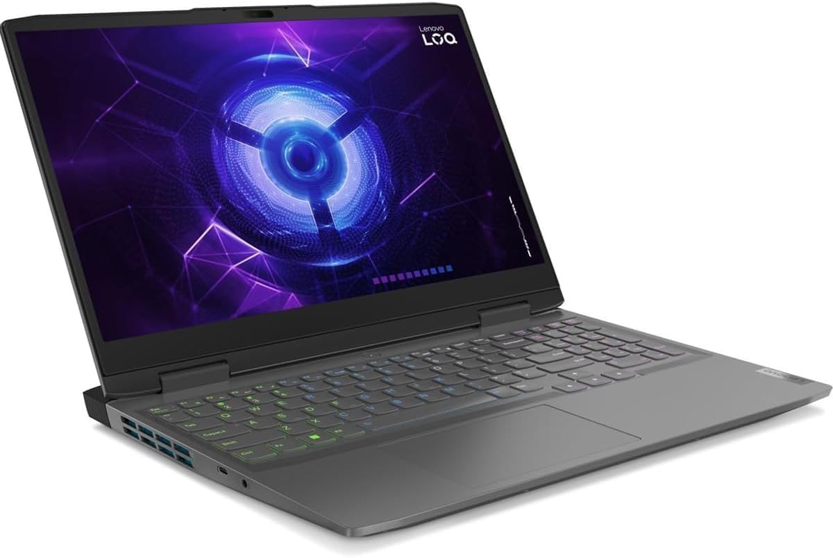 Lenovo LOQ 15IRH8 Gaming & Entertainment Laptop (Intel i7-13700H 14-Core, 16GB DDR5 5200MHz RAM, 512GB PCIe SSD, GeForce RTX 4050, 15.6" 144 Hz Full HD (1920x1080), Win 10 Pro) with USB-C Dock