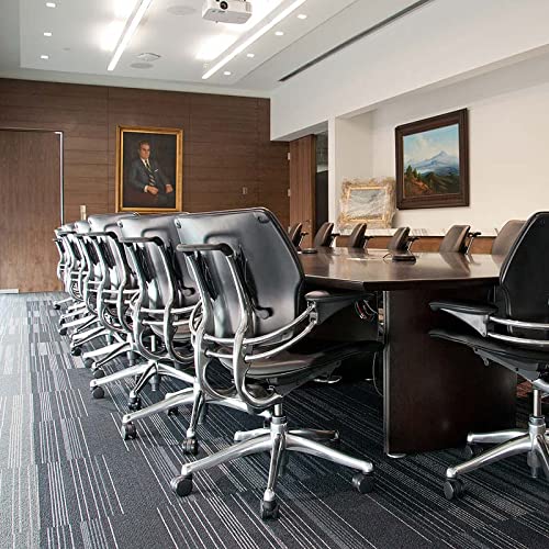 Humanscale Freedom Office Chair - Ergonomic Work Chair with Standard Height Adjustable Duron Arms - Wheels for Carpet - Graphite Frame with Crocus Lotus Fabric