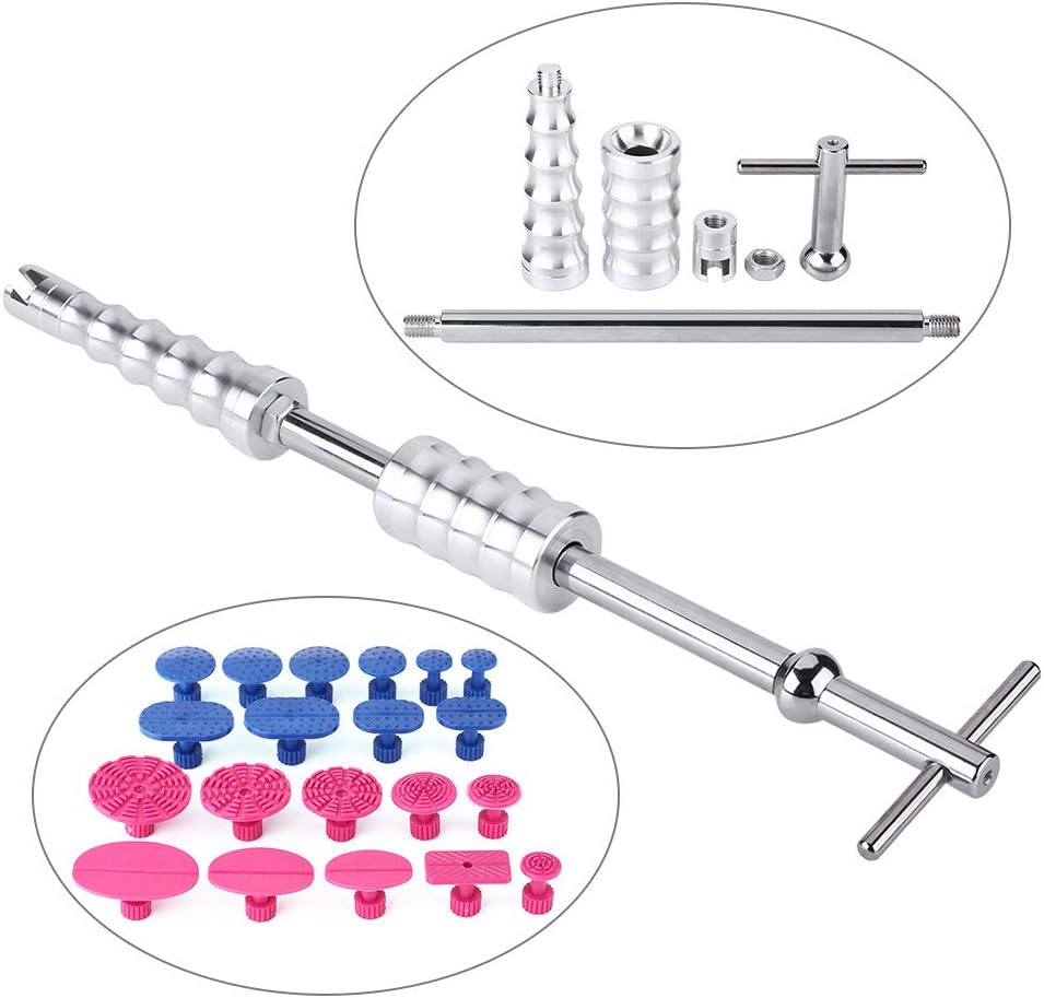 Paintless Dent Repair Hail Removal T Bar Slide Hammer Glue Puller Tabs Car Body Tools Pack of 2