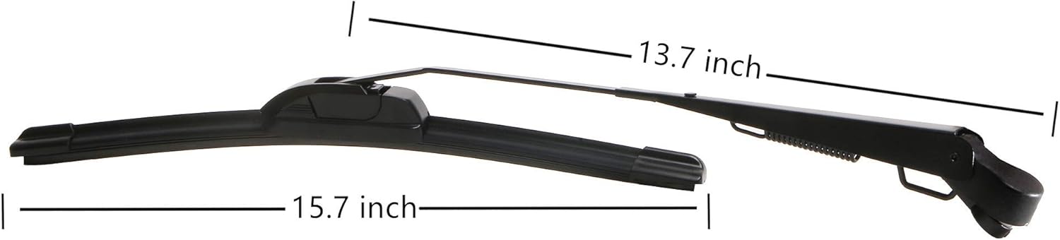 YiCross Electric UTV Windshield Wiper Motor 12V Hard Coated Polycarbonate Universal Windshield Wiper Kit w/Multi Wiper, 90 Degree Wipe Sweep