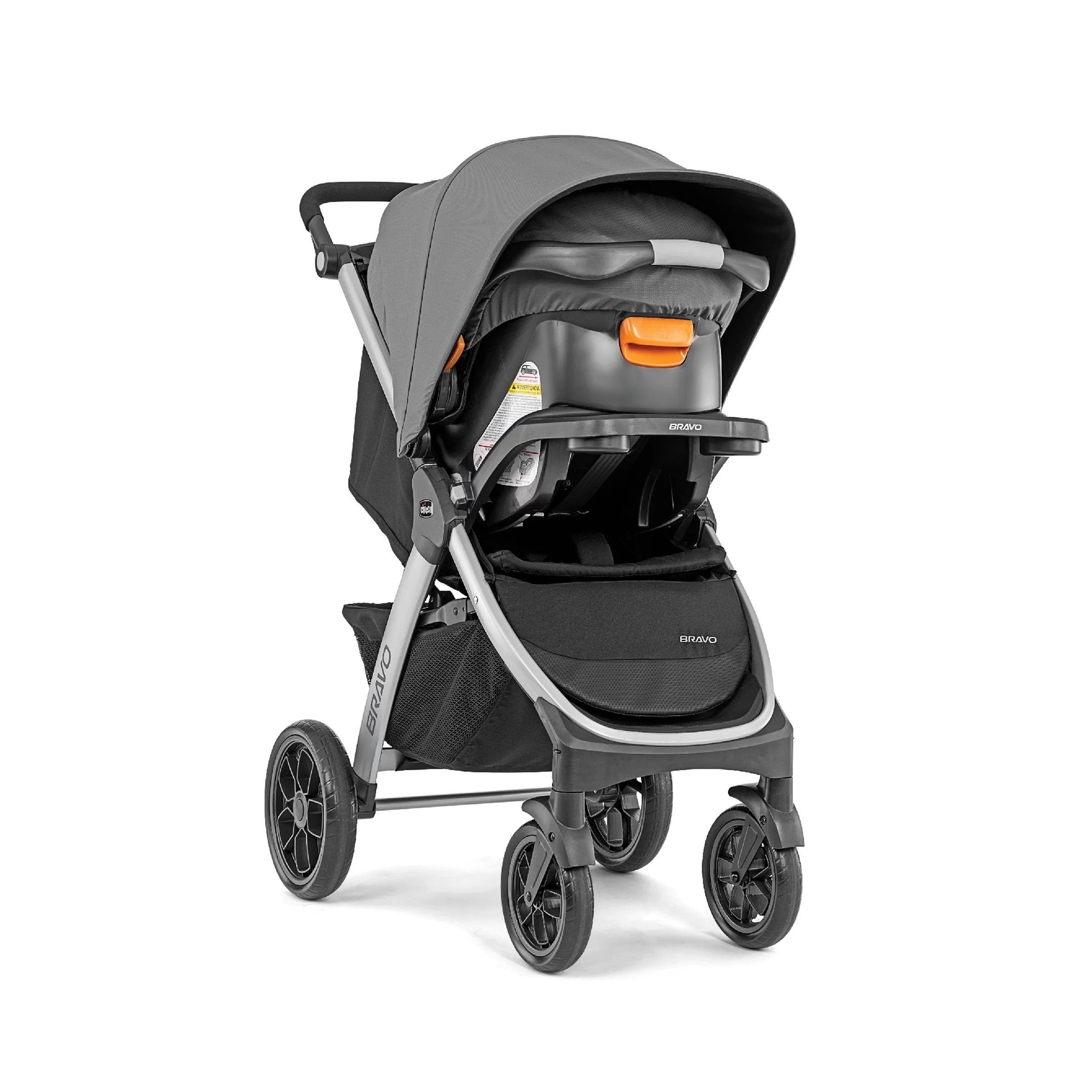 Chicco Bravo Trio Travel System Stroller with KeyFit 30 Infant Car Seat - Calla (Grey)
