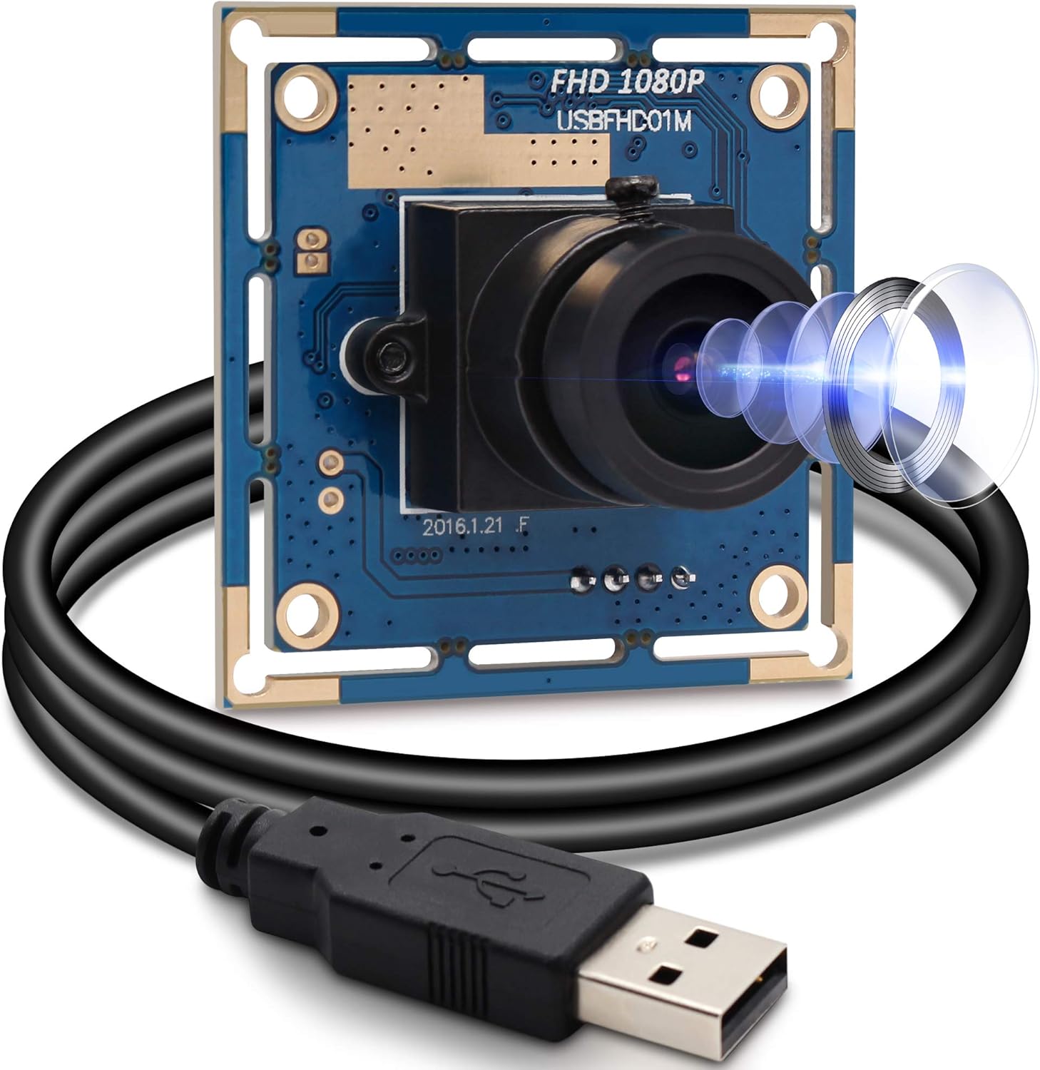 SVPRO Zoom Focus USB Camera Module 2.8-12mm Varifocal Lens 2 Megapixel HD 1080P Mini USB Camera Board CMOS OV2710 Sensor USB with Camera for Android Linux Windows Mac OS